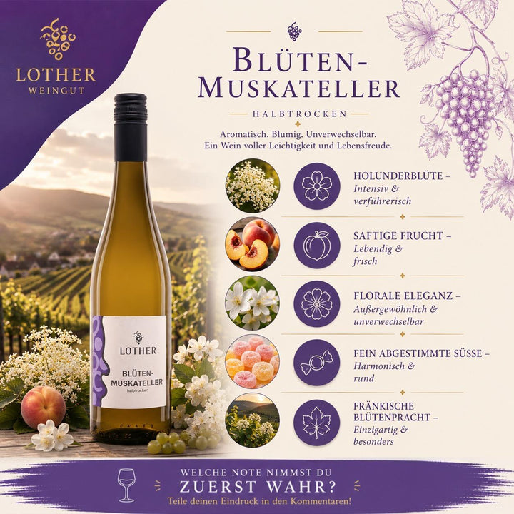 Blütenmuskateller QbA halbtrocken