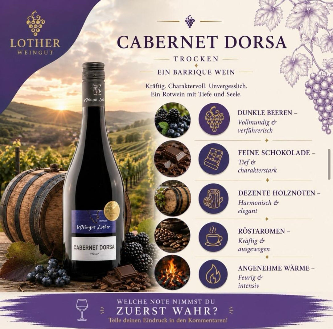 Wipfelder Zehntgraf Cabernet Dorsa QbA Barrique trocken 0.75L